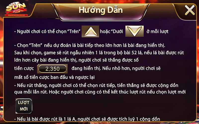 Cách tham gia Trên Dưới Sunwin dễ nhớ