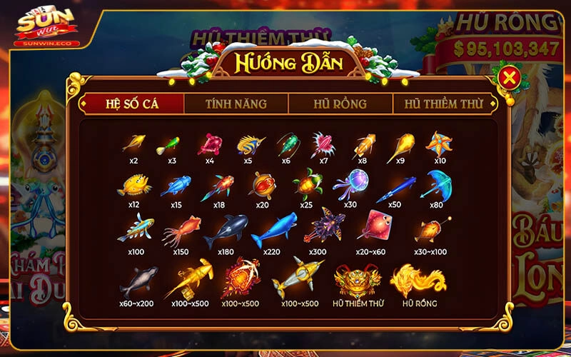 Chi tiết các bước tham gia Vua săn cá tại Sunwin