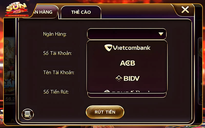 Hướng dẫn rút tiền Sunwin bằng hình thức thẻ cào