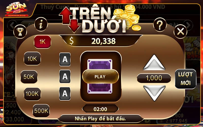Tổng quát về tựa game Trên Dưới Sunwin